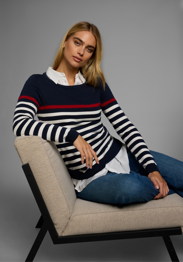 AJC Strickpullover , mit modischen Kontraststreifen