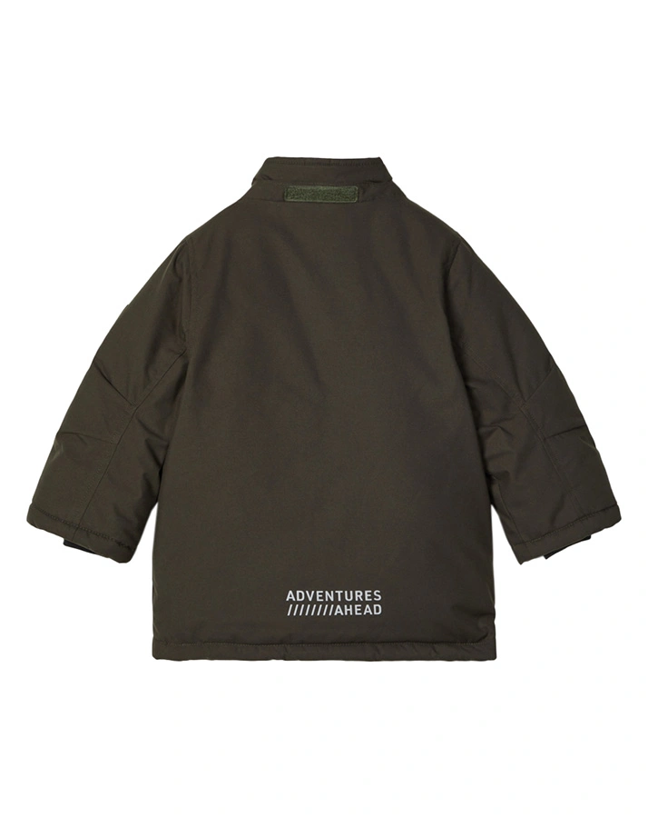 Winter-Parka NMMMIBIS mit Kunstfellbesatz in dunkelbraun