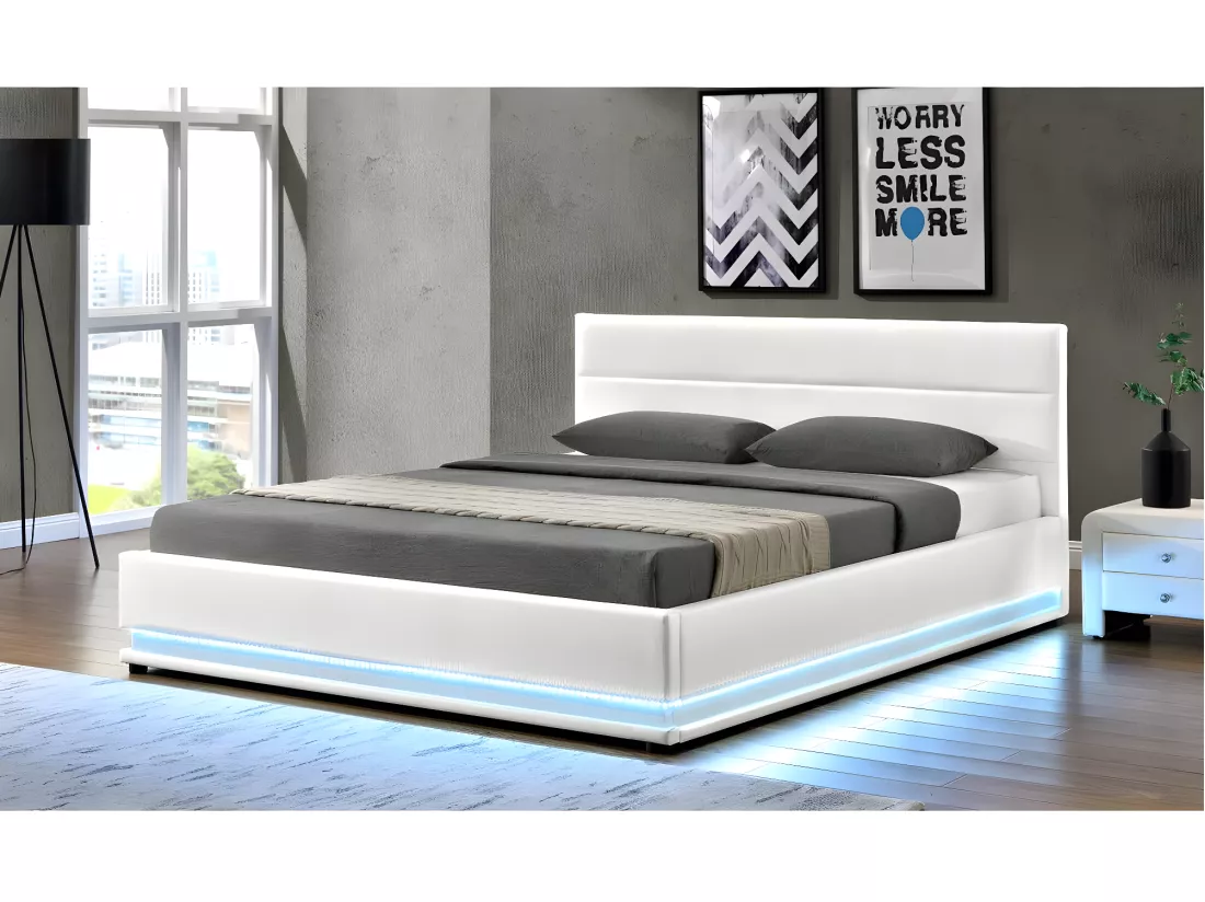 Lit LED avec coffre 