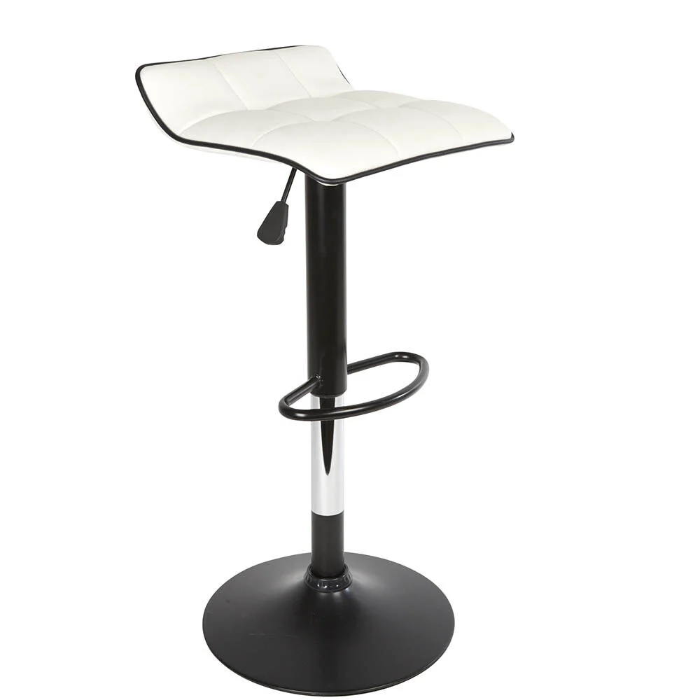 Tabouret de bar rotatif 360° Majestik blanc
