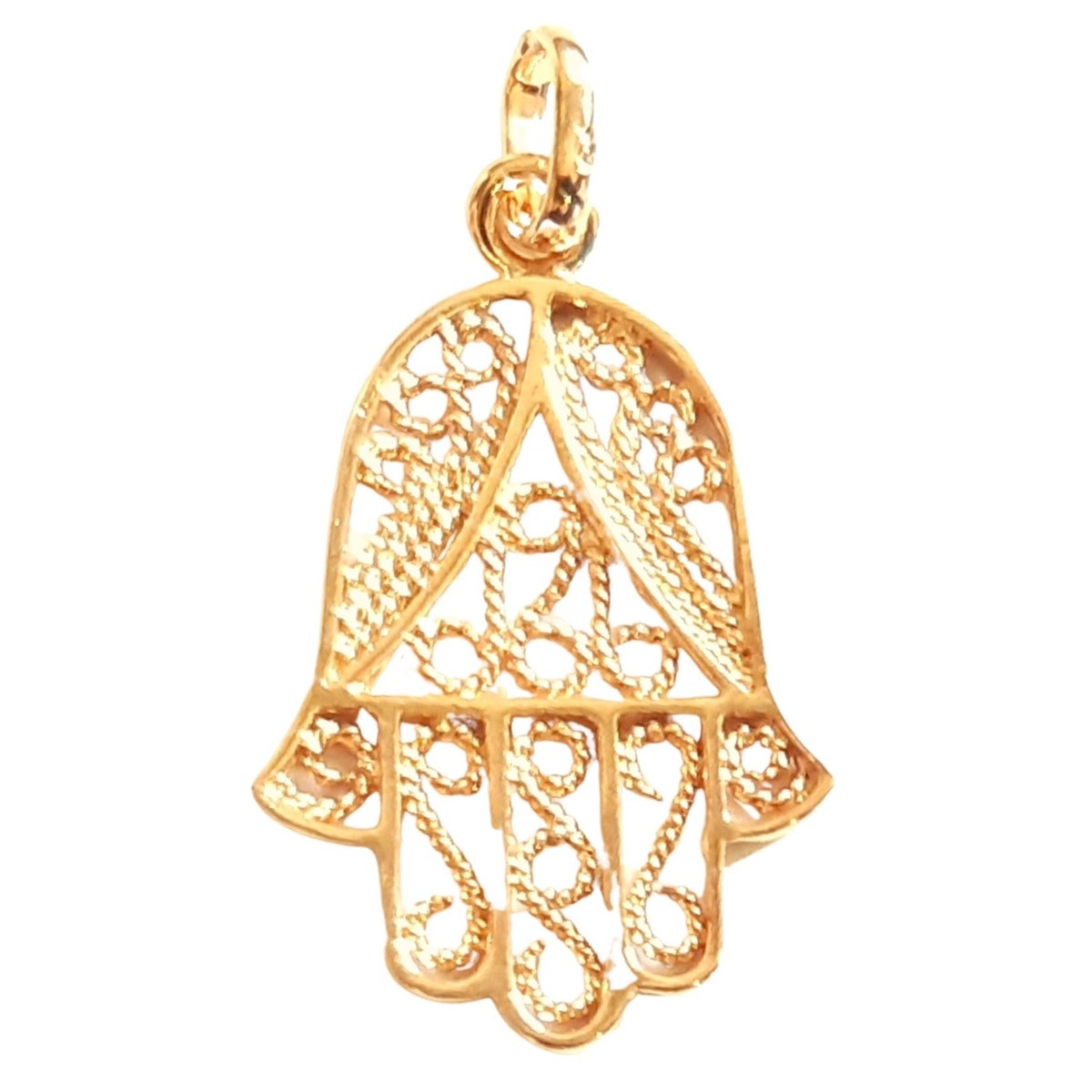 Pendentif femme enfant Main de Fatma Fatima en plaqué or + chaîne