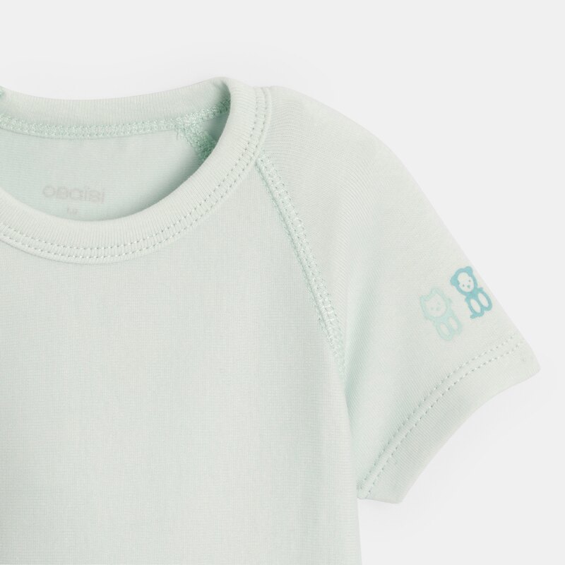 Body coton extensible 0-24 mois vert bébé mixte Vert