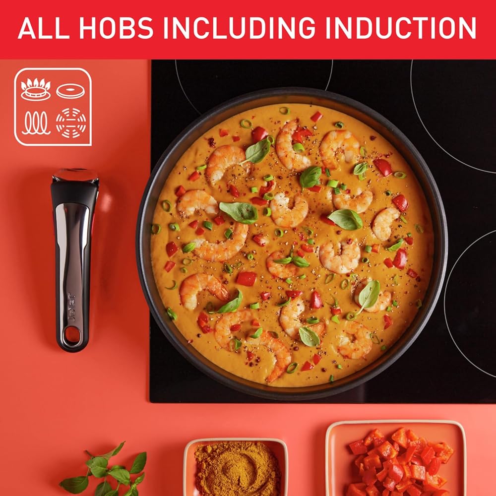 Tefal Ingenio Preference ON L9749432 Lot de 13 poêles à induction antiadhésives 24 et 28 cm, casseroles 16 et 20 cm, wok 26 cm, casserole 24 cm, couvercles en verre 16 et 20 et 24 cm, couvercles : Cuisine et Maison