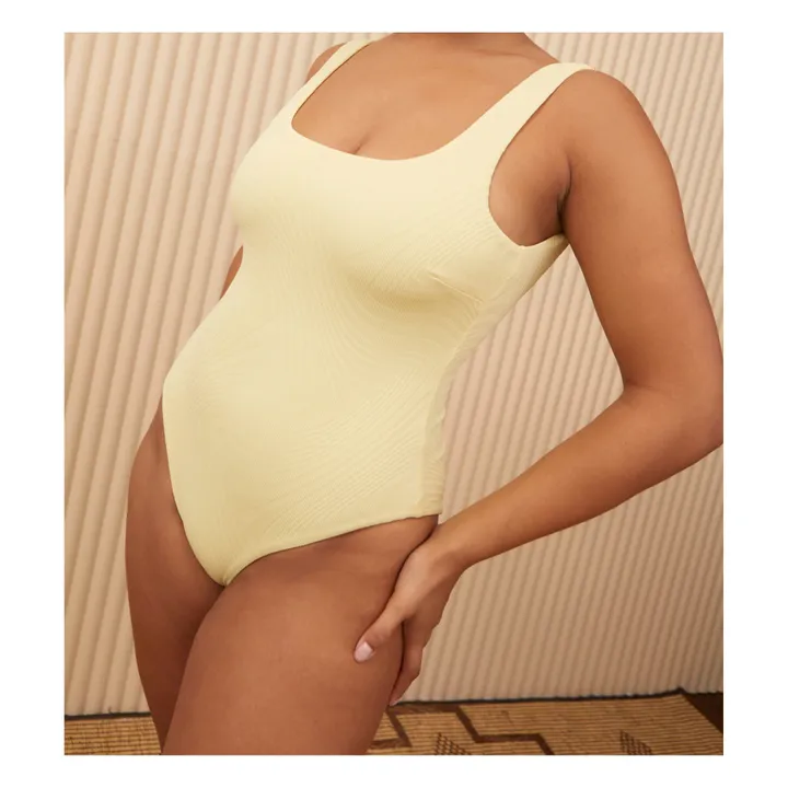 Fella Swim Maillot 1 Pièce Harvey Specter Texturé | Jaune