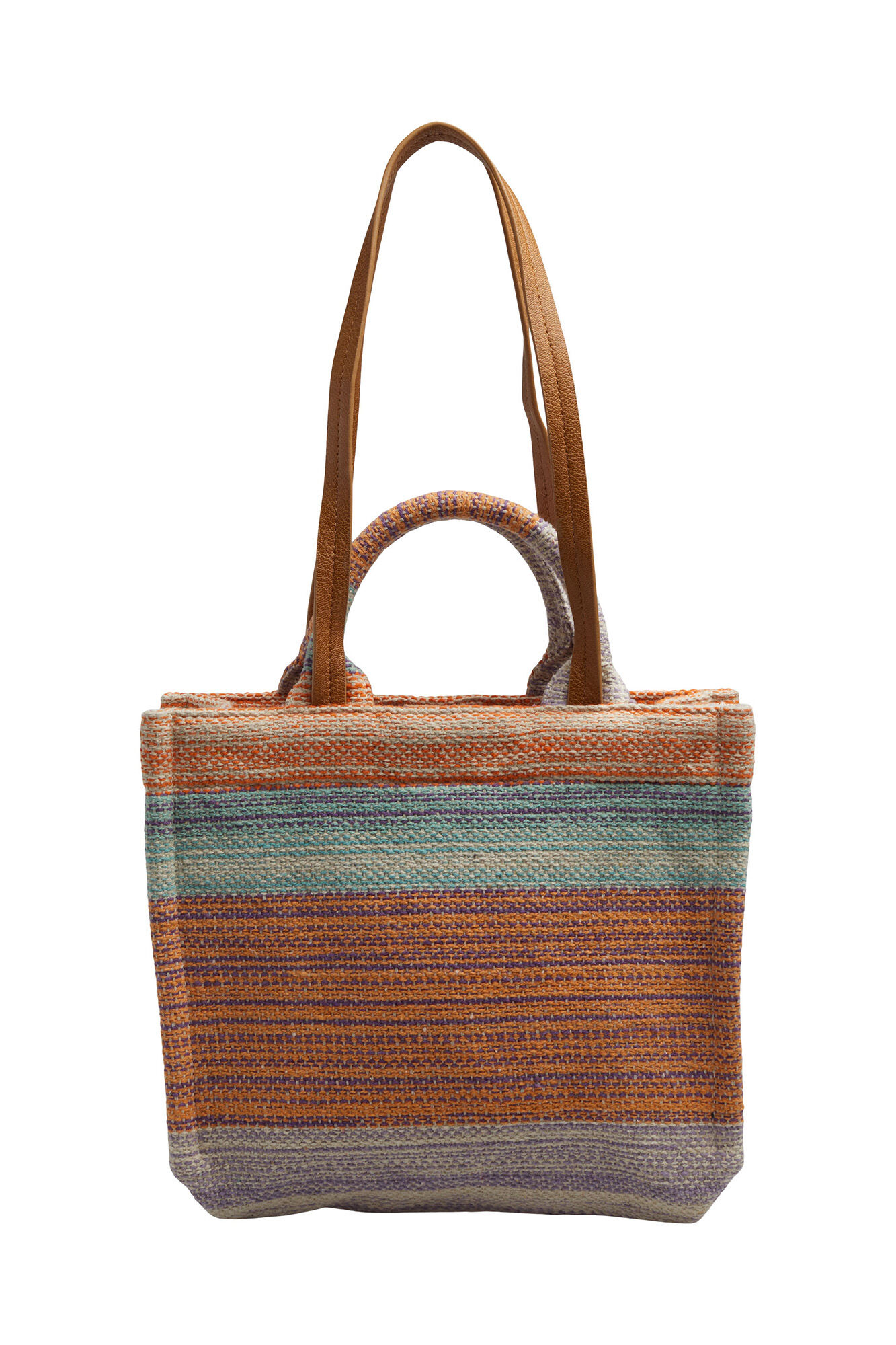Sacola de compras colorida em blocos de cores - Multicolorida