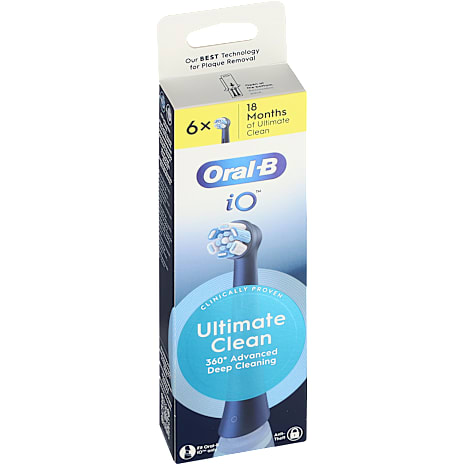 Oral-B iO Ultimate Clean tandbørstehoveder 6-pak - sort