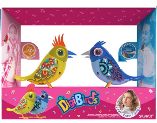2 DIGIBIRDS OISEAUX INTERACTIFS 8.5 CM