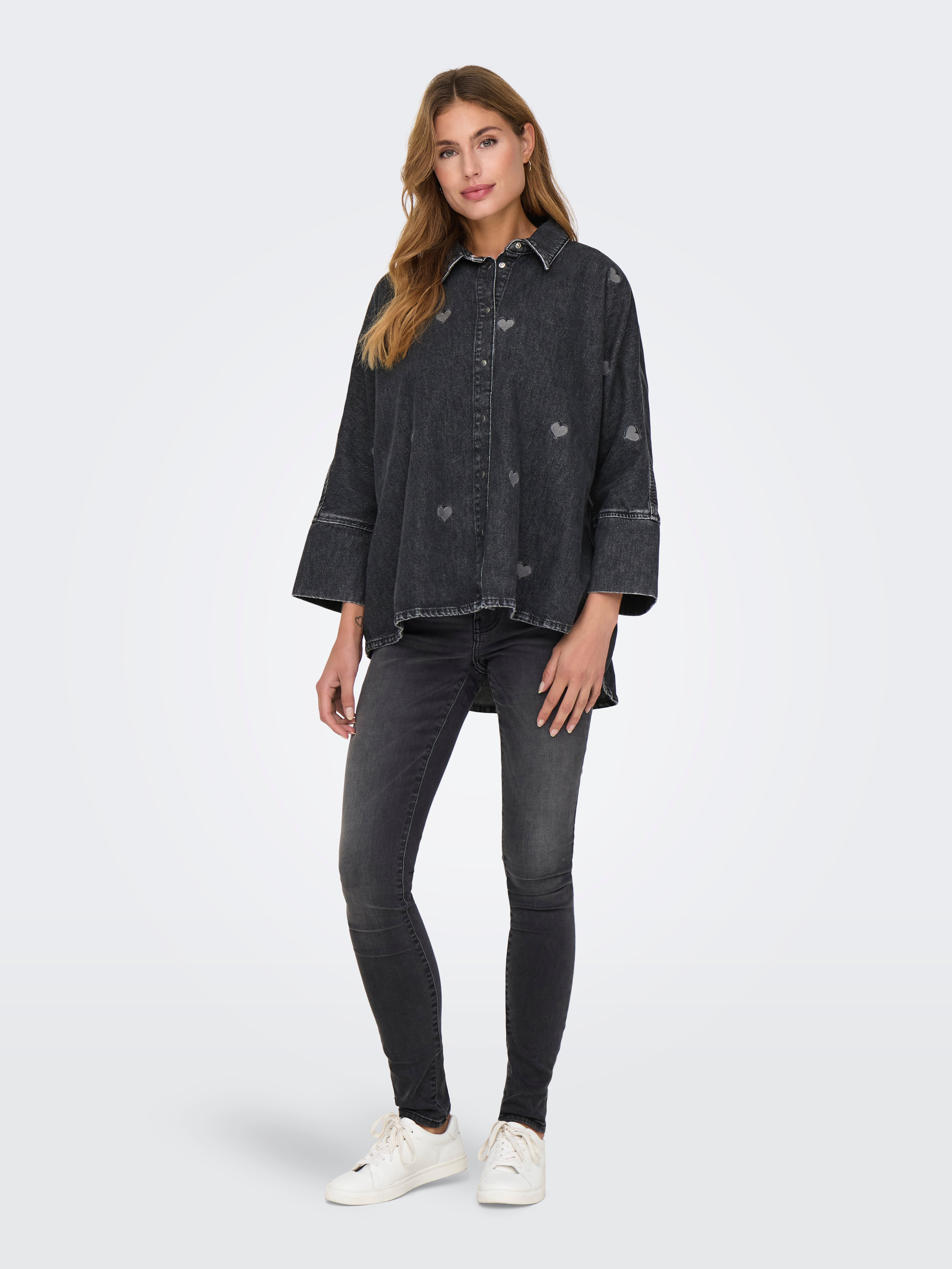 ONLGRACE Jeanshemd Washed Black