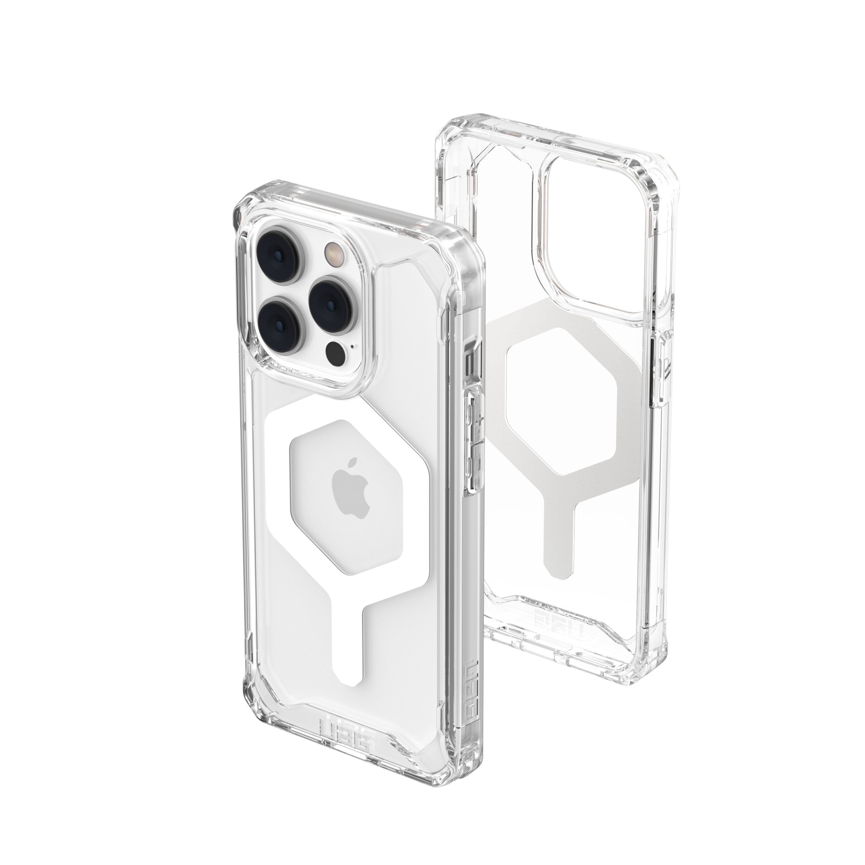 iPhone 14 Pro MagSafe Hybrid Schutzhülle Plyo (114070114343) - Weiss / Transparent (Ice)