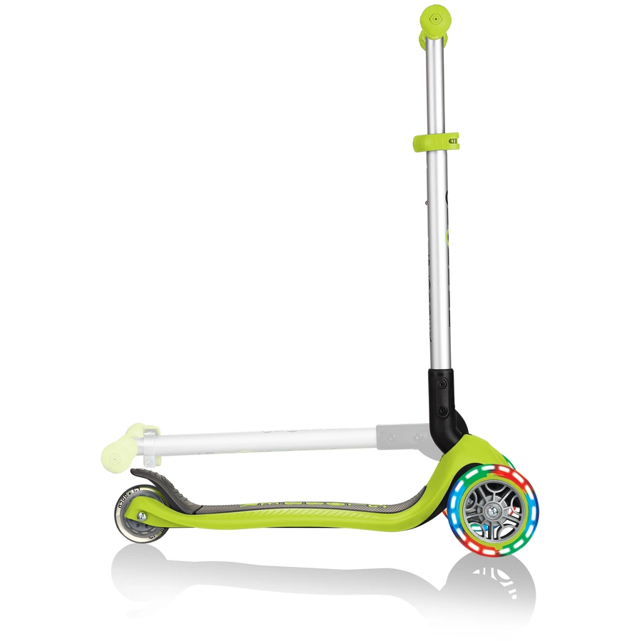 Globber Scooter Primo Foldable mit Leuchtrollen, grün