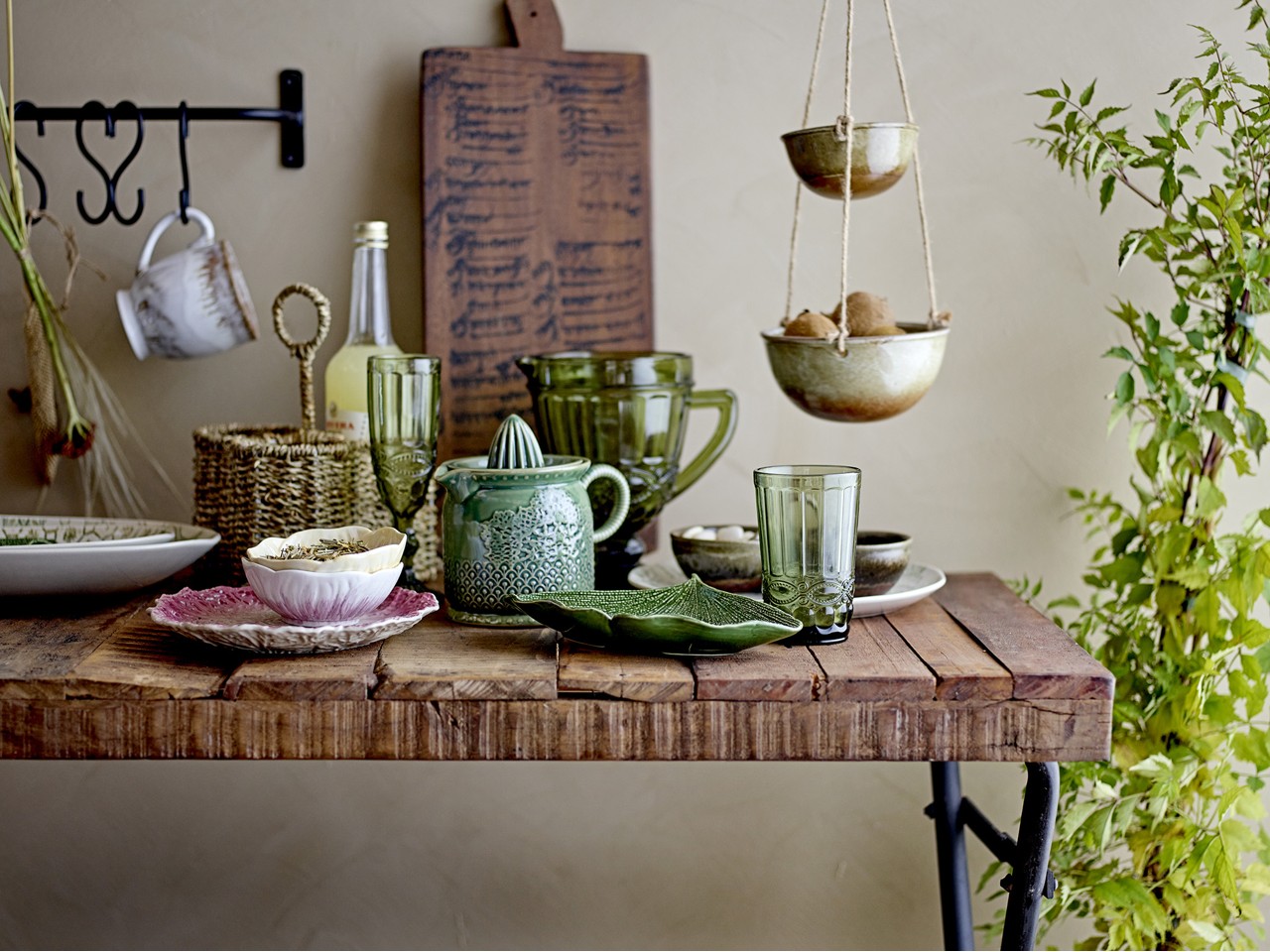 Creative Collection - Mimosa Skål - Lilla - Stentøj
