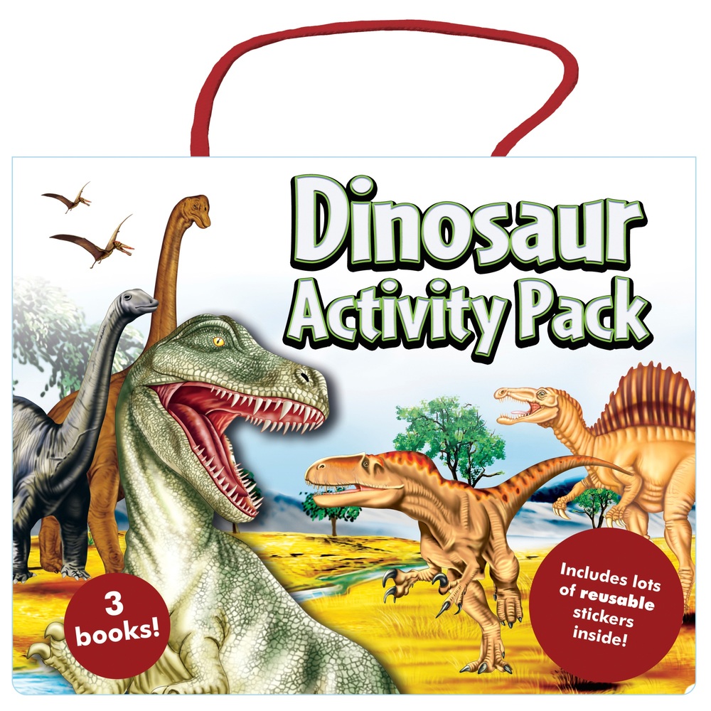 Dinosaurier-Mal-, Aktivitäts- und Stickerbuch-Set