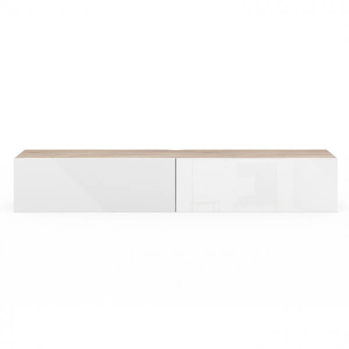 Idmarket MARKET ELIO Meuble TV 180 cm bois et blanc