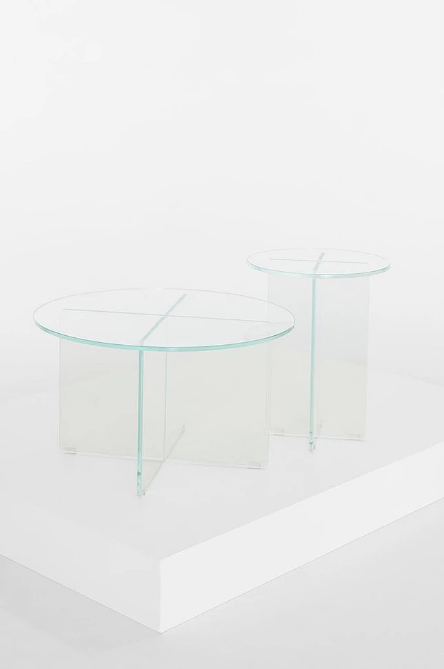 Iris sidebord i glass ⌀ 35 cm
