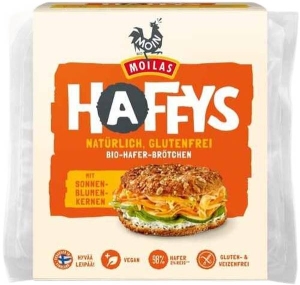 Moin Bio Backwaren Haffys Haferbrötchen Sonnenblumenkerne, 320 g