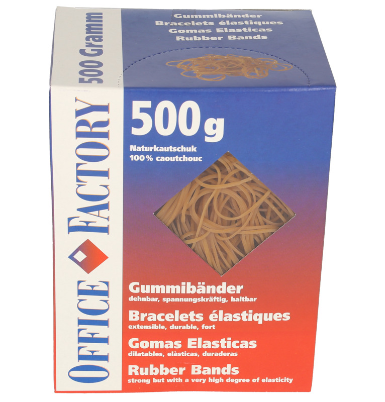 Office Factory Gummibänder, 80 x 1.3 mm, 500 g