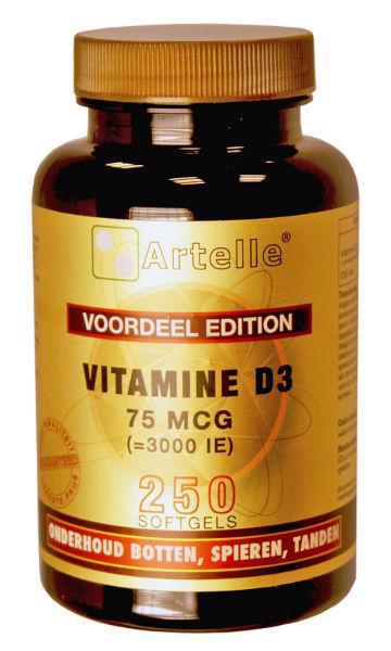 Artelle Vitamine D3 75 mcg 250 capsules