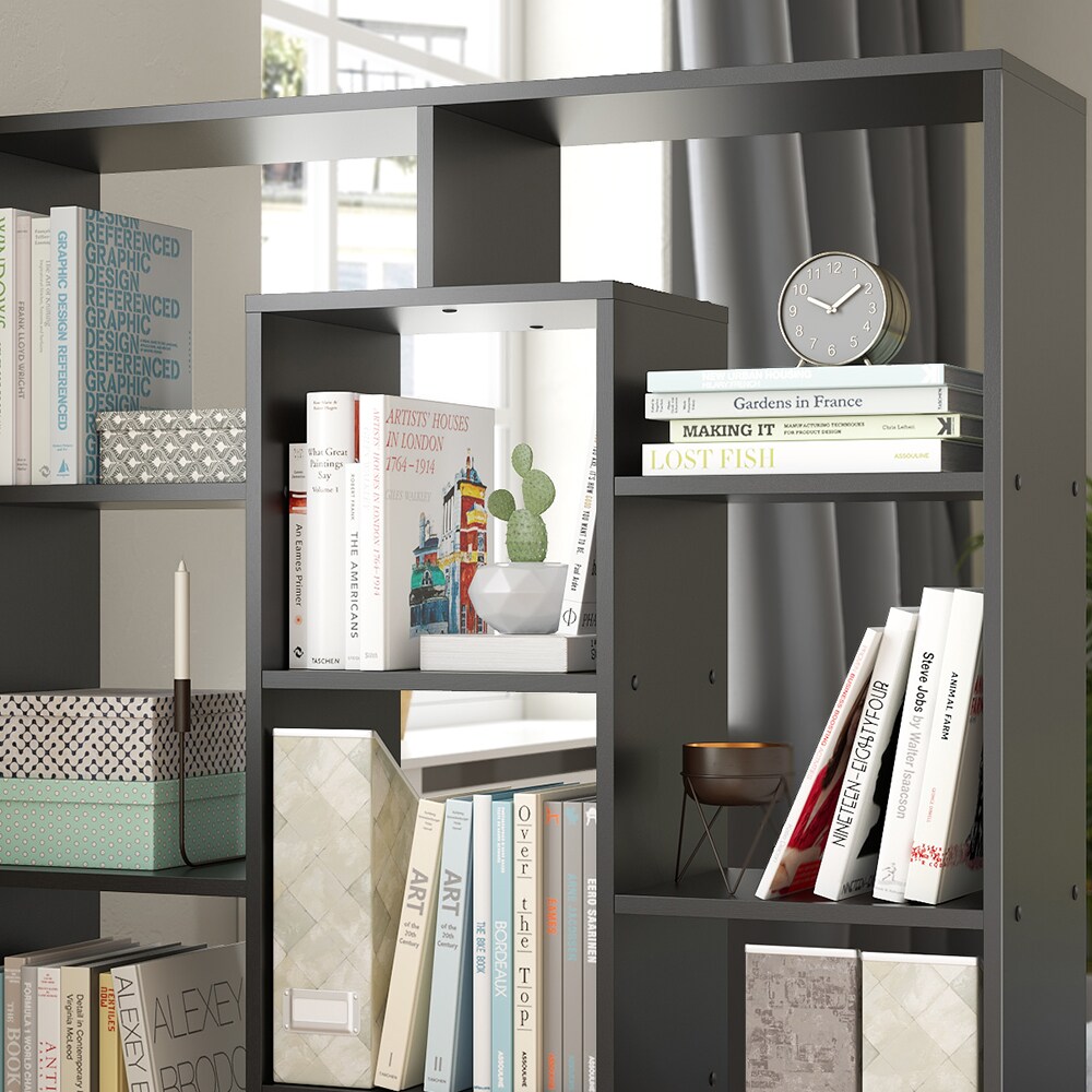 VICCO Raumteiler 11 Fächer Schwarz Bücherregal Standregal Wandregal Büroregal