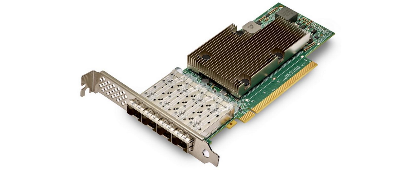 SFP28 Netzwerkkarte P425G PCI-Express x16<br>Leistungsstarke, funktionsreiche NetXtreme E-Series Quad-Port 25G PCIe Ethernet NIC