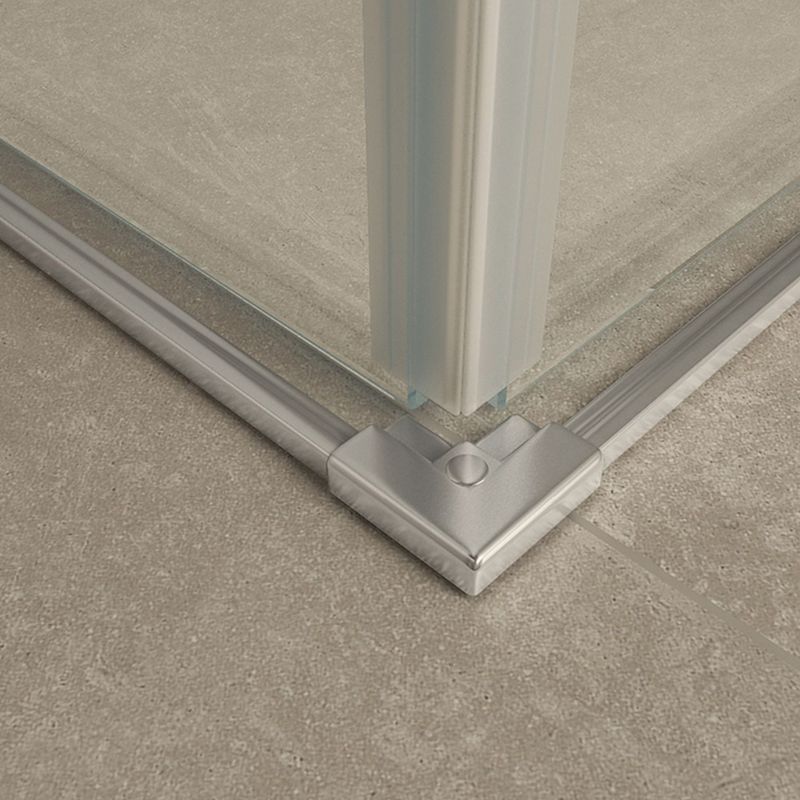 BWS - Douchecabine - Hoekinstap - Transparant - Veiligheidsglas - 2 Schuifdeuren