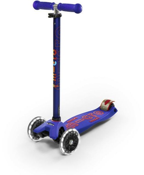 Micro Maxi Deluxe LED Kinder Kickboard Blau