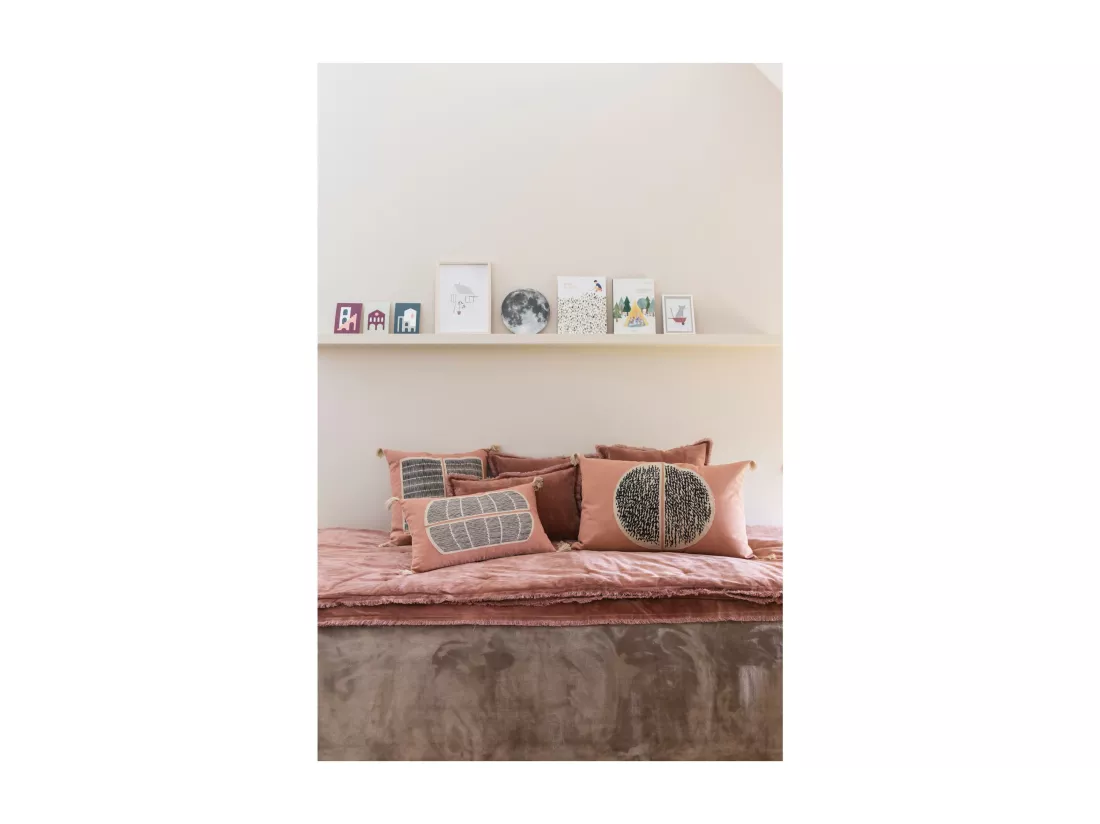 Édredon uni Fara bois de rose 85 x 200 cm Vivaraise