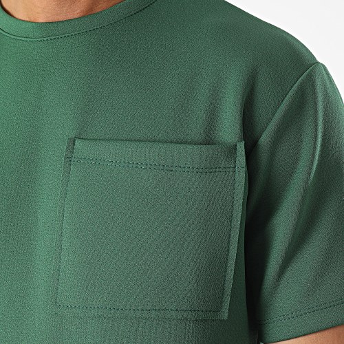 Ensemble Tee Shirt Poche Et Pantalon Jogging Vert