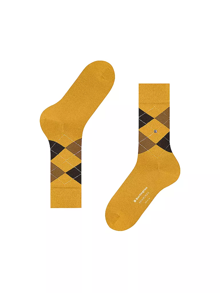 BURLINGTON Herren Socken EDINBURGH solar gelb