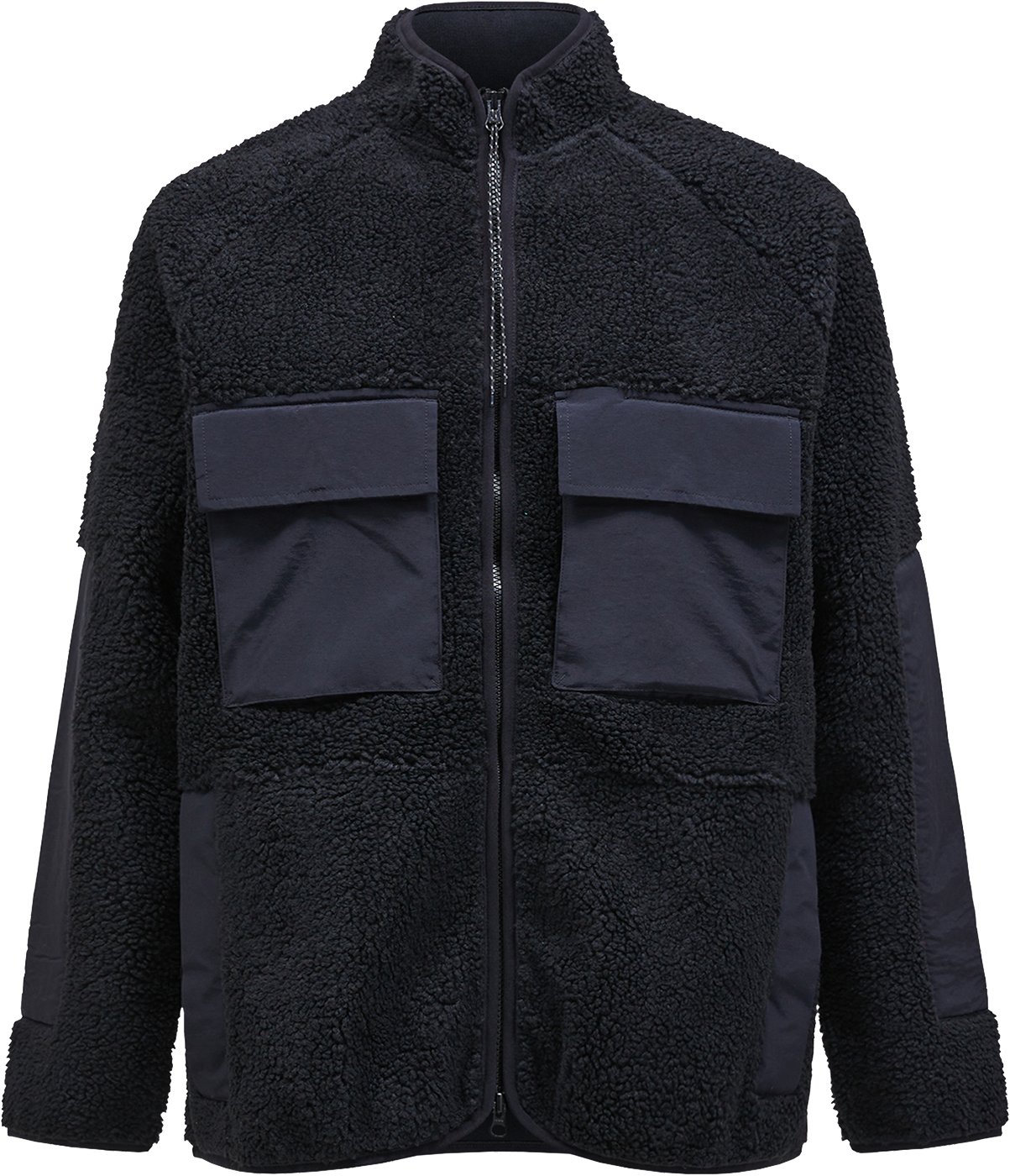 Heavy Pile Oversized Jacket Herre Black