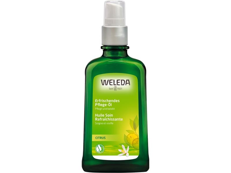 WELEDA Pflegeöl Efrischend Citrus 100 ml Natürliches Körperöl mit ätherischen Citrusölen