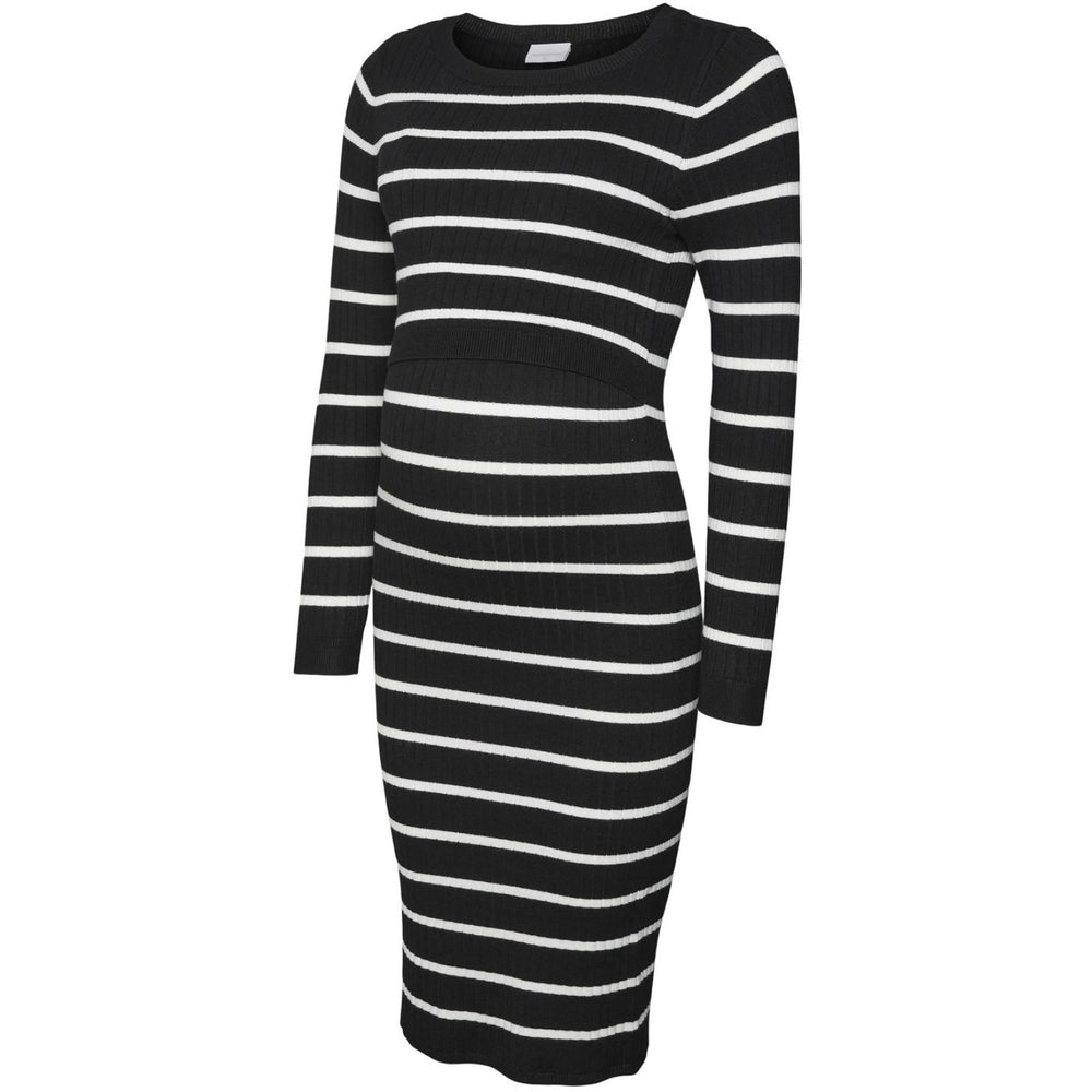 Køb Mama;licious Black Snow White Mlnewsiv June Ls Uk Strik Kjole 2F A Noos