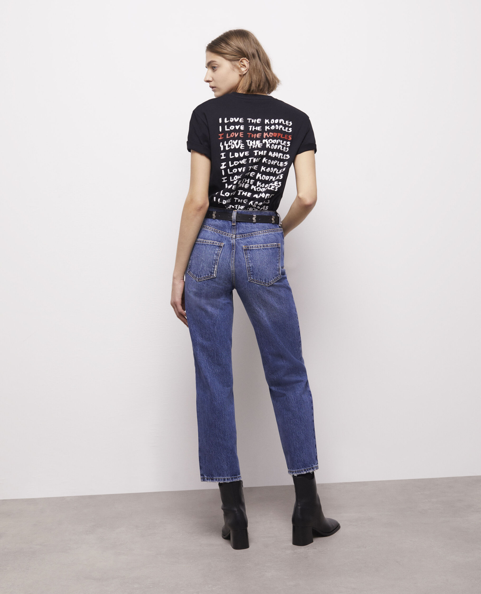 Jean droit bleu