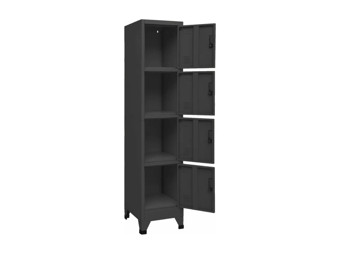 Armoire à casiers Anthracite 38x45x180 cm Acier
