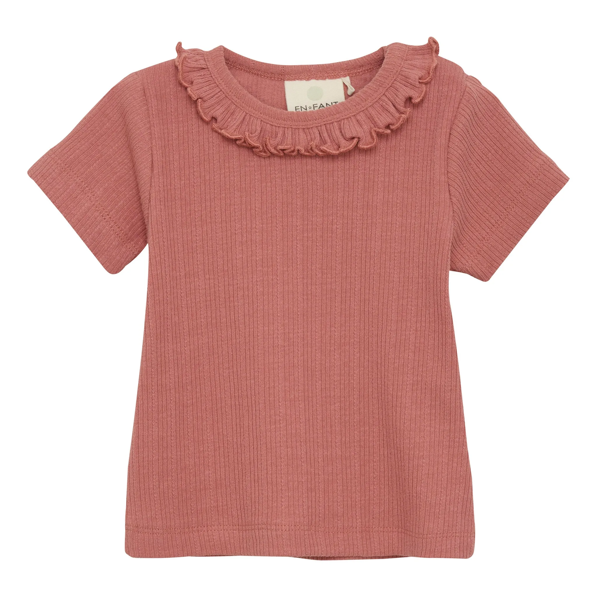 En Fant T-Shirt Côtelé Rose 6-24mois