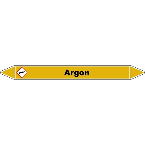 Marqueur de Tuyauterie - Argon - NFX 08-105 - Vinyle Laminé