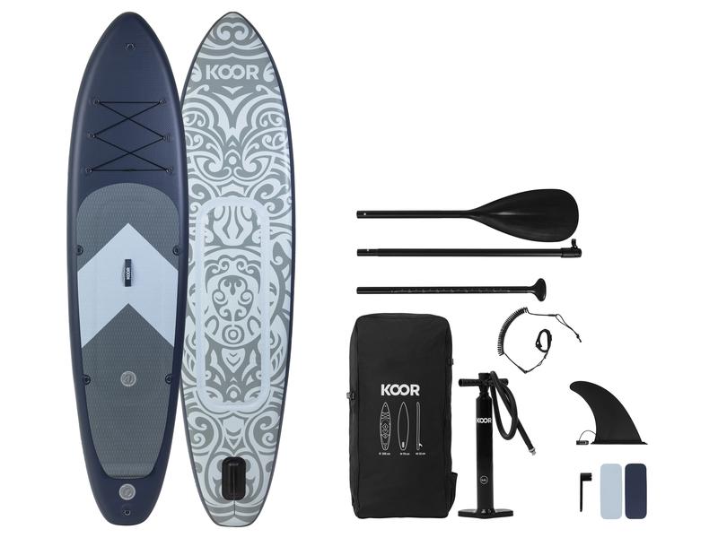 KOOR SUP Board Nuusa Allround 10'6 mit Doppelkammersystem Grossvolumiges, standsicheres Allround Stand-up-Paddling-Board mit Doppelkammersystem