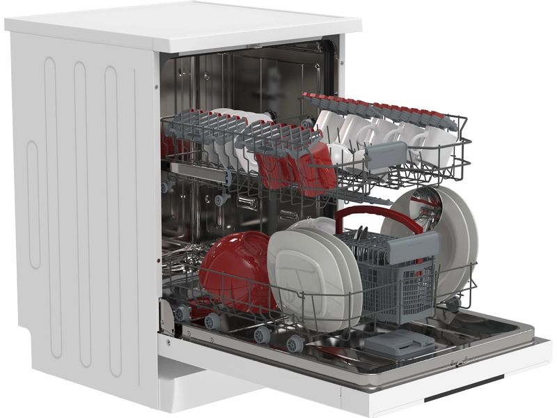 Sharp Geschirrspüler QW-NA1CF47DW-DE Freistehende Spülmaschine für bis zu 13 Massgedecke