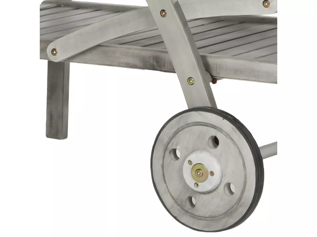 Chariot à thé pour l'extérieur Gris lavé et beige 87 X 64 X 87.12 cm - Bettyjane