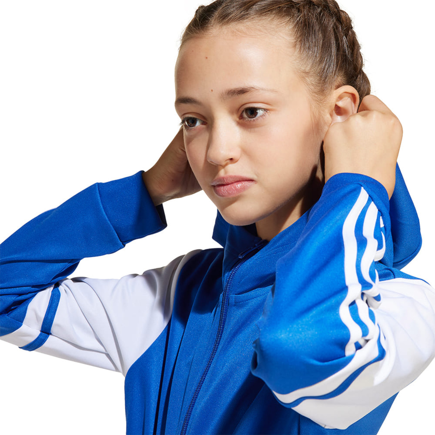 Adidas Squadra 25 Hooded Trainingsjack Kids Blauw Wit