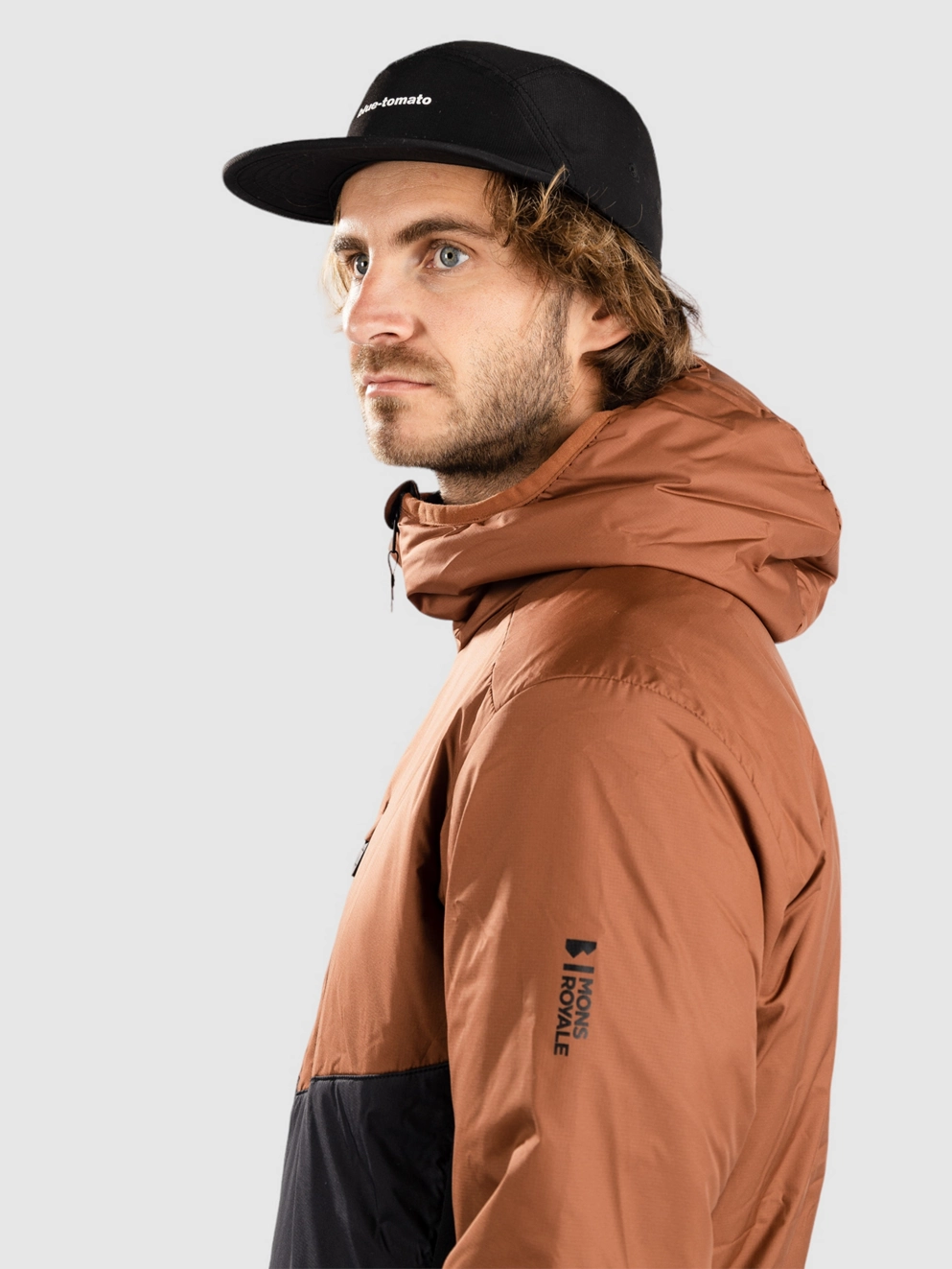 Mons Royale Merino Arete Insulator Jacket dark copper / black