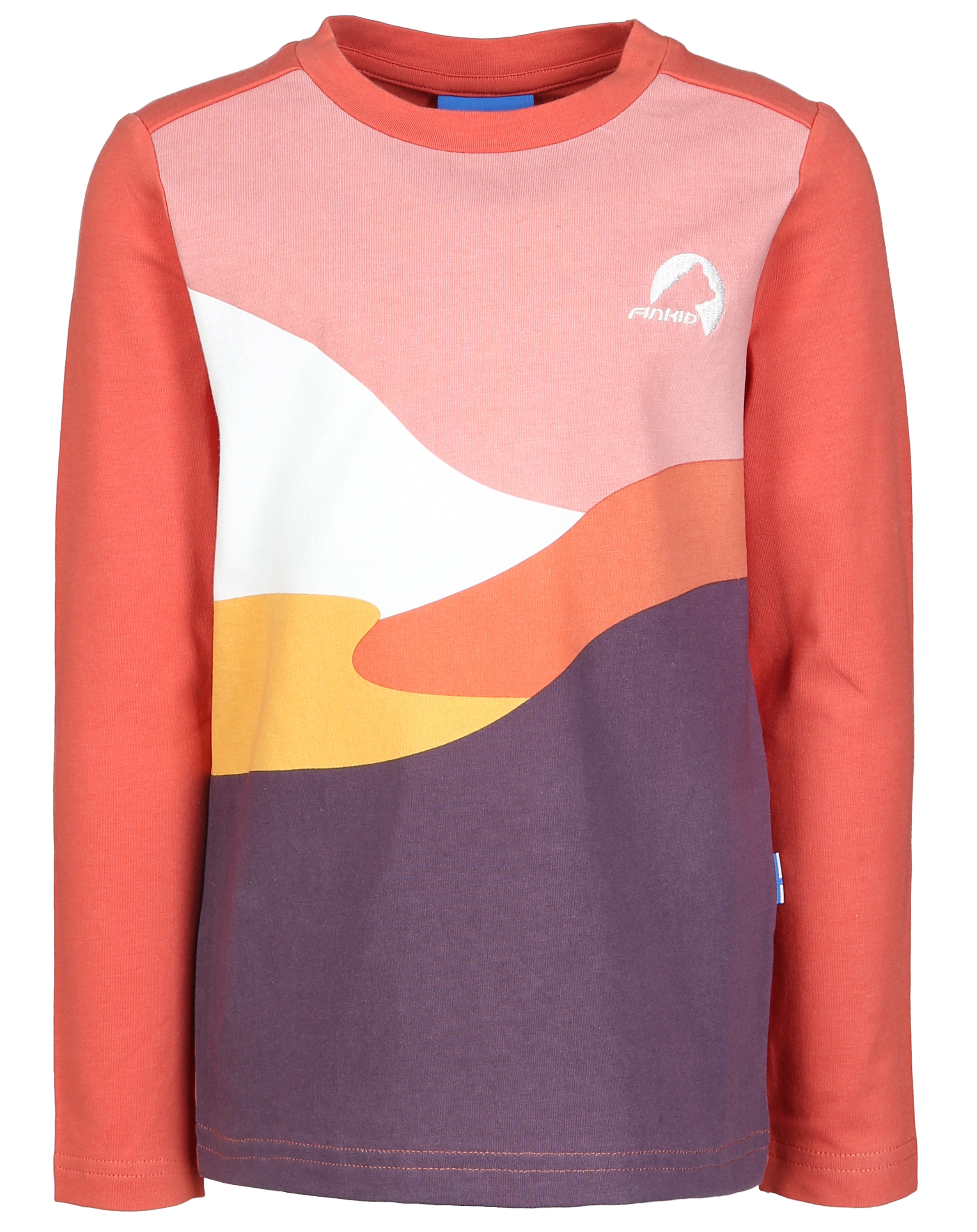 Jersey-Langarmshirt ILO in brown/red
