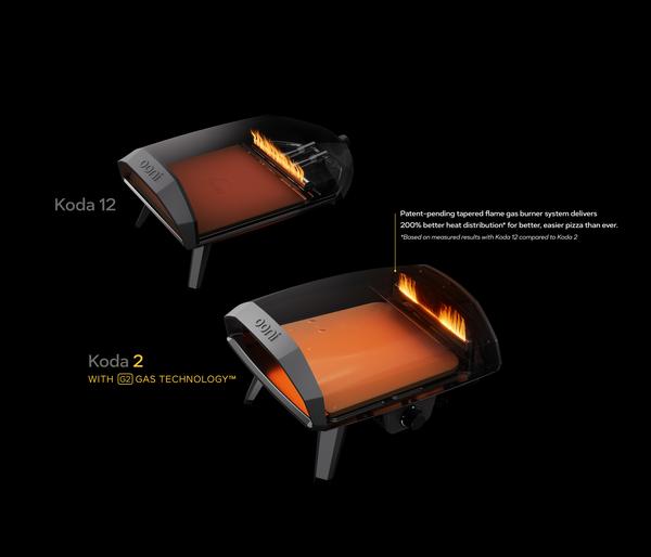 Ooni Gas Pizzaofen Koda 2, schwarz, ca.
