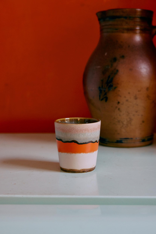 HKliving 70's Ceramic koffiemok set van 6 grounding