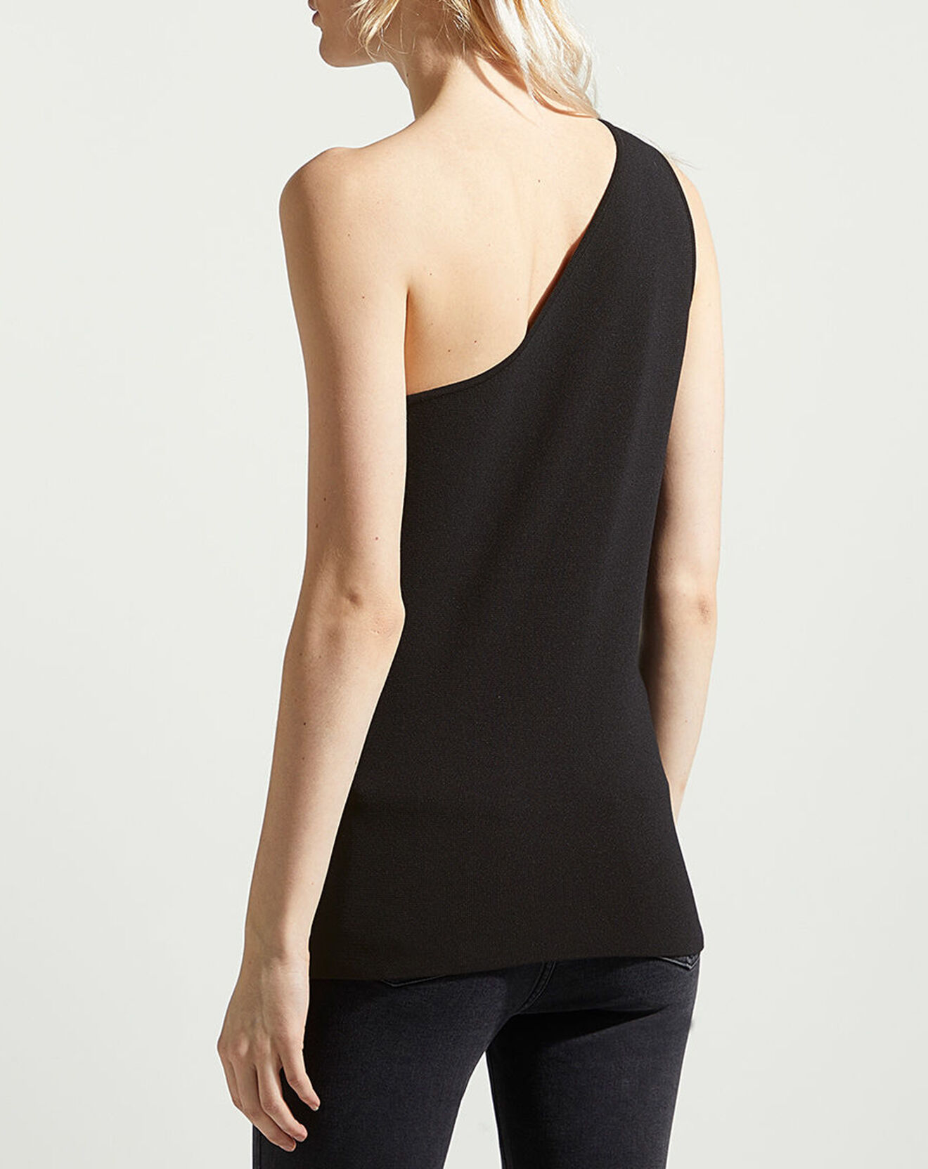 Galeries Lafayette Top ajusté Cut Out découpe noir