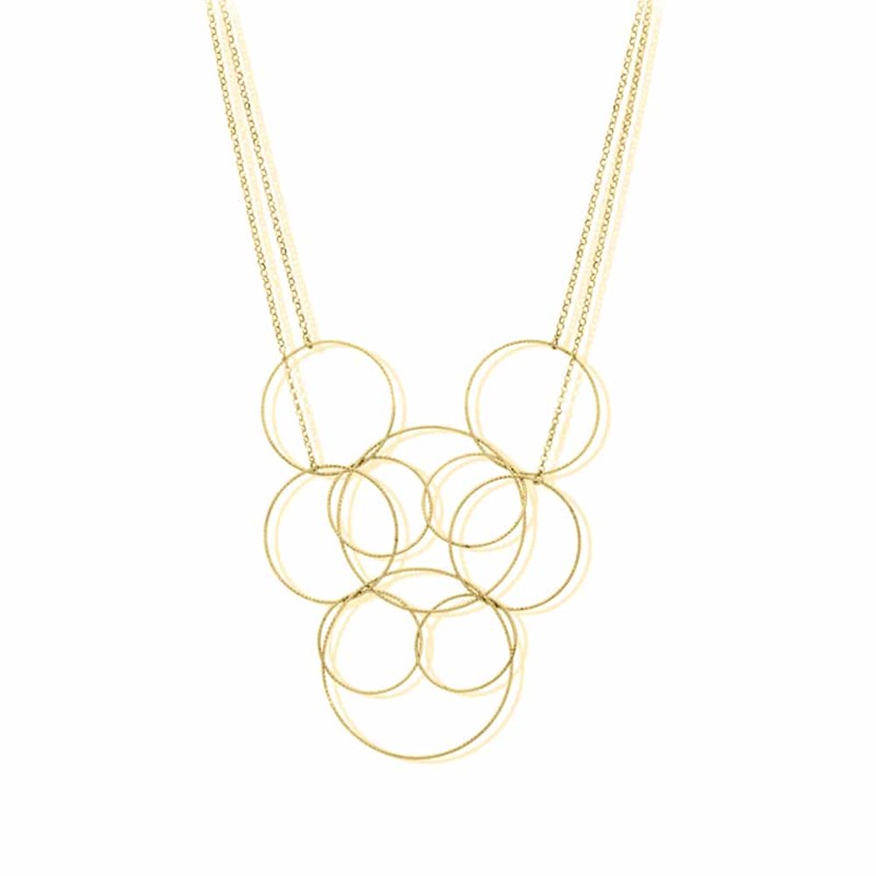 Collier Drapé Argent Doré Diamanté Sofia