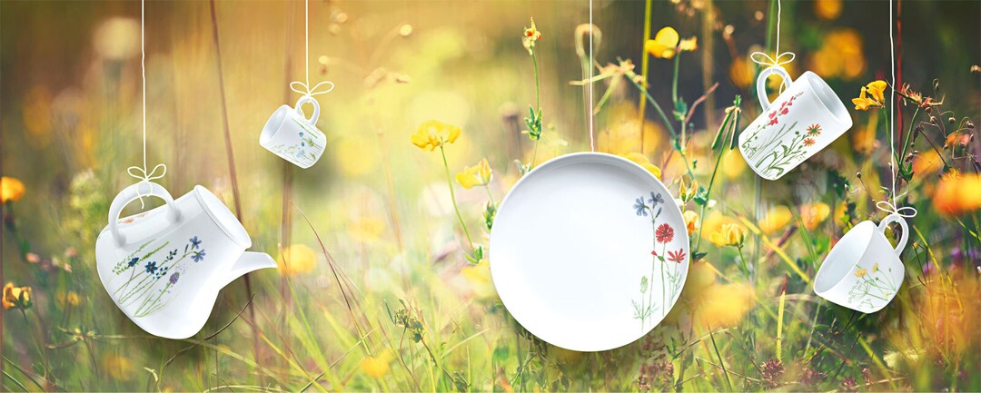 KAHLA Espressotasse FIVE SENSES Weiß mit Blumendekor