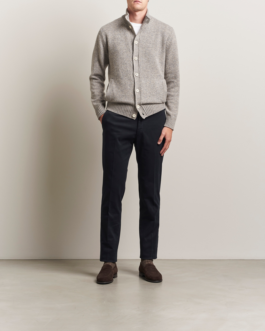 Incotex Slim Fit Cotton Stretch Chinos Navy