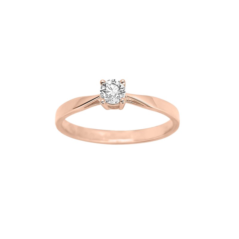 Bague Femme - Or 18 Carats - Diamant 0,23 Carats