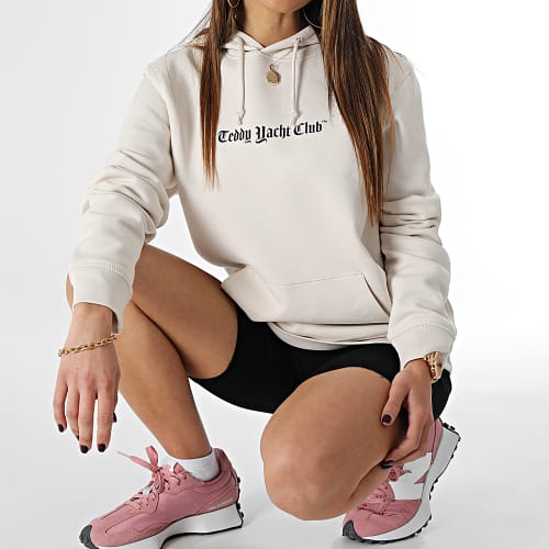 Sweat Capuche Femme Art Series Pink Beige