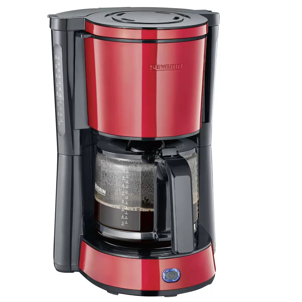Filterkaffeemaschine Severin KA4817 schwarz / rot